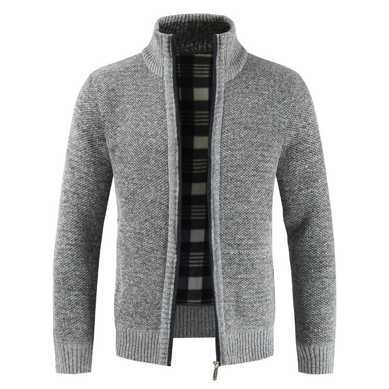 Knitted Zip-Up Cardigan