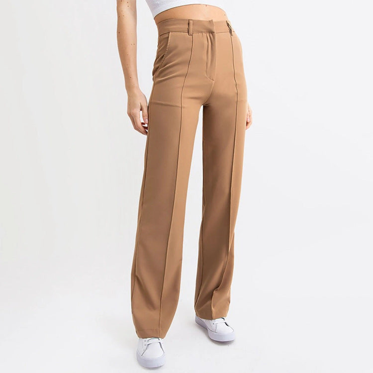 High-Waisted Wide-Leg Trousers