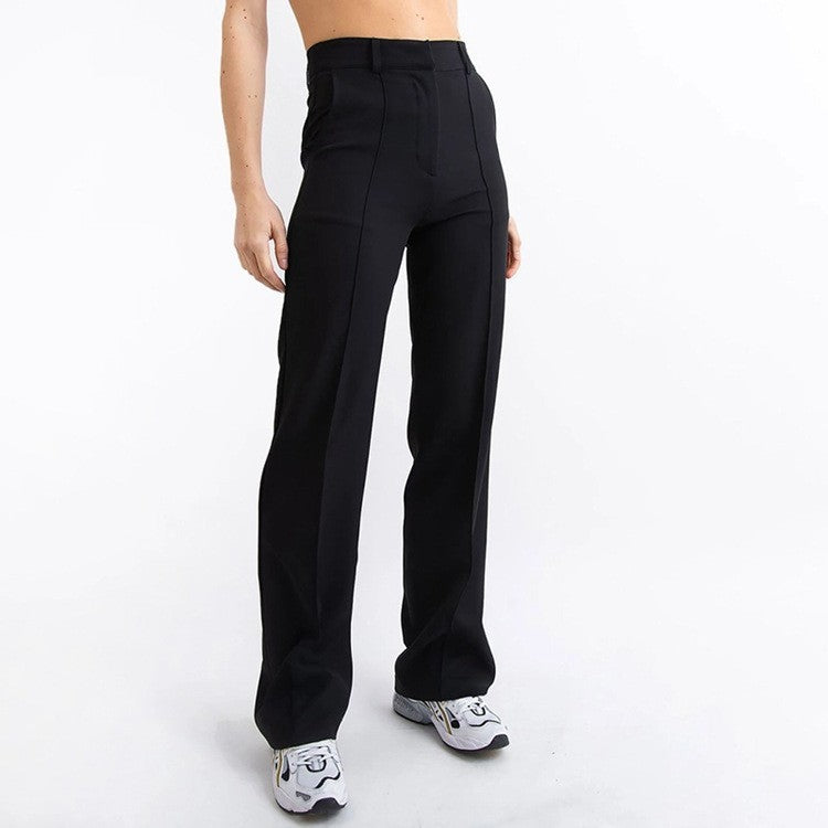 High-Waisted Wide-Leg Trousers
